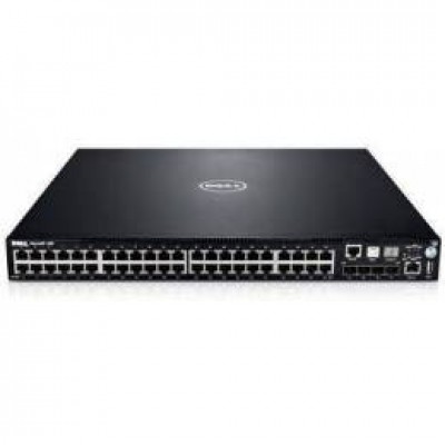 Dell Networking N2048P, L2, POE+, 48x 1GbE + 2x 10GbE SFP+ Fixed Ports, Stacking, IO To PSU Air, AC