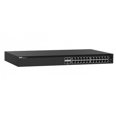 Dell EMC Switch N1124P-ON, L2, 24 ports RJ45 1GbE, 12 ports PoE/PoE+, 4 ports SFP+ 10GbE, Stacking