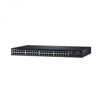 Dell Networking N1548, 48x 1GbE + 4x 10GbE SFP+ fixed ports, Stacking, IO to PSU airflow, AC